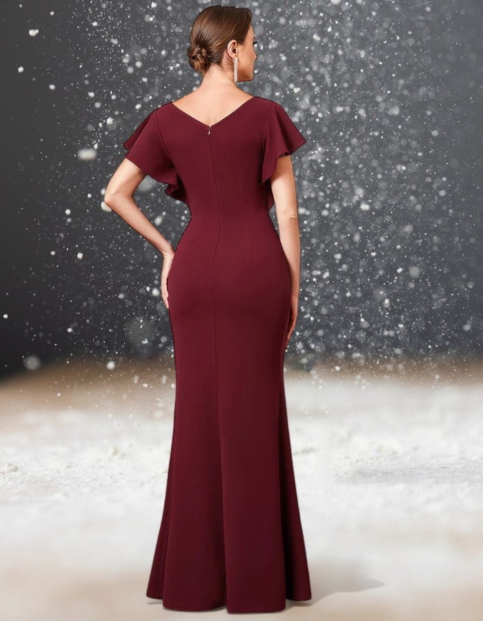 Robe Cocktail Mariage Automne dos