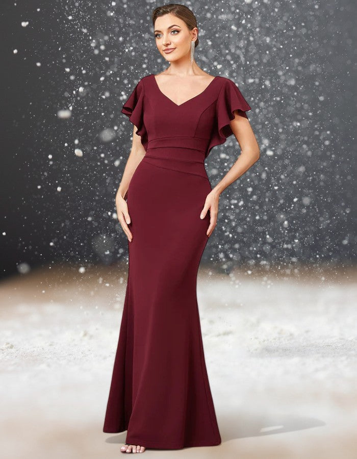 Robe Cocktail Mariage Automne face