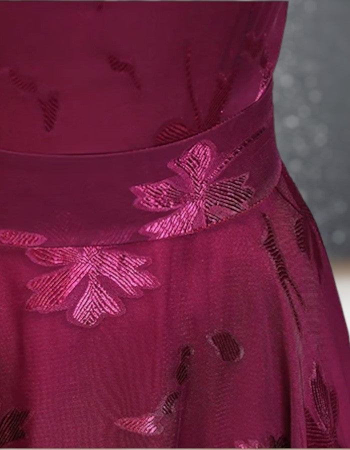 Robe Cocktail Mariage Bordeaux détails