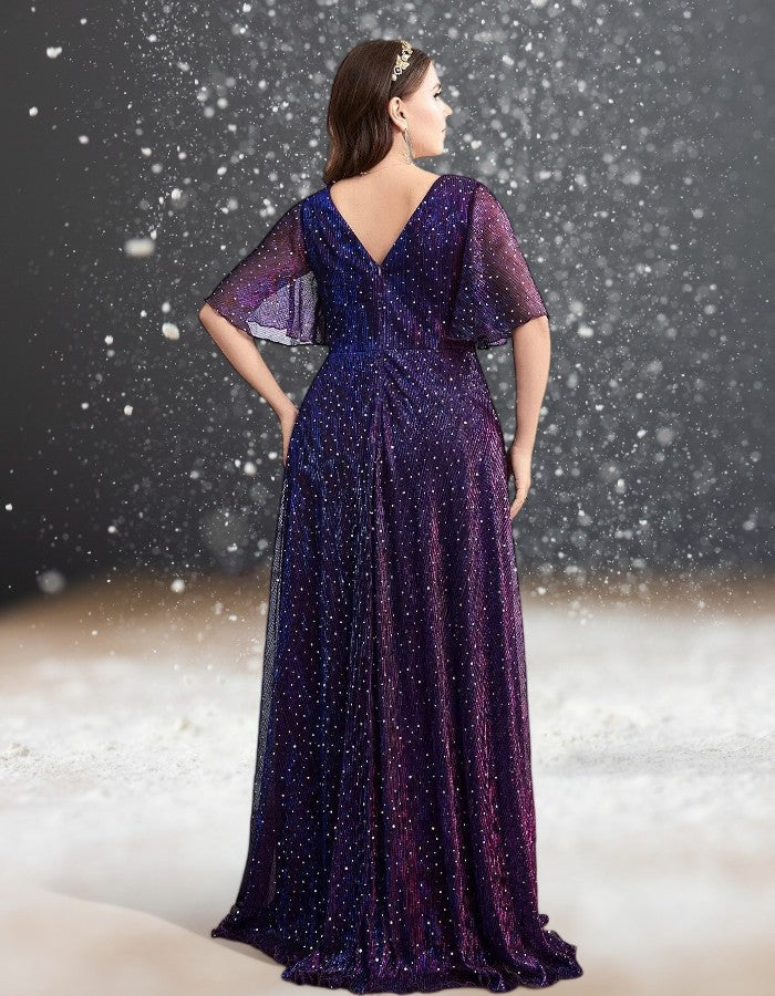 Robe de Cocktail Grande Taille pour Mariage de dos