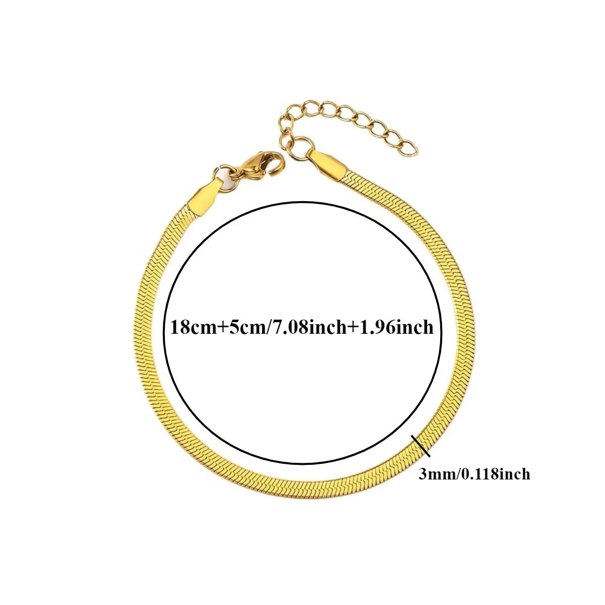 Chaine de cheville or 14K