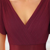 Robe Rouge Cocktail Mariage décolté