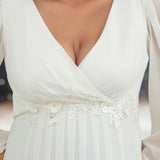 Robe Blanche Cocktail Cérémonie de Mariage décolter