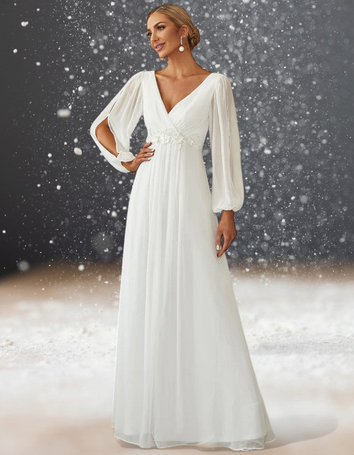 Robe Blanche Cocktail Cérémonie de Mariage