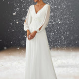 Robe Blanche Cocktail Cérémonie de Mariage longue