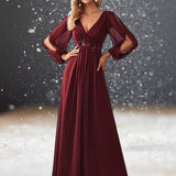 Robe Bordeaux Cérémonie de Mariage Cocktail