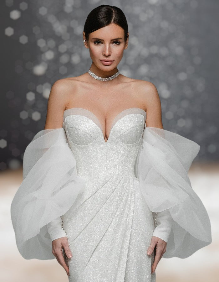Robe Bustier Cocktail Mariage décolter