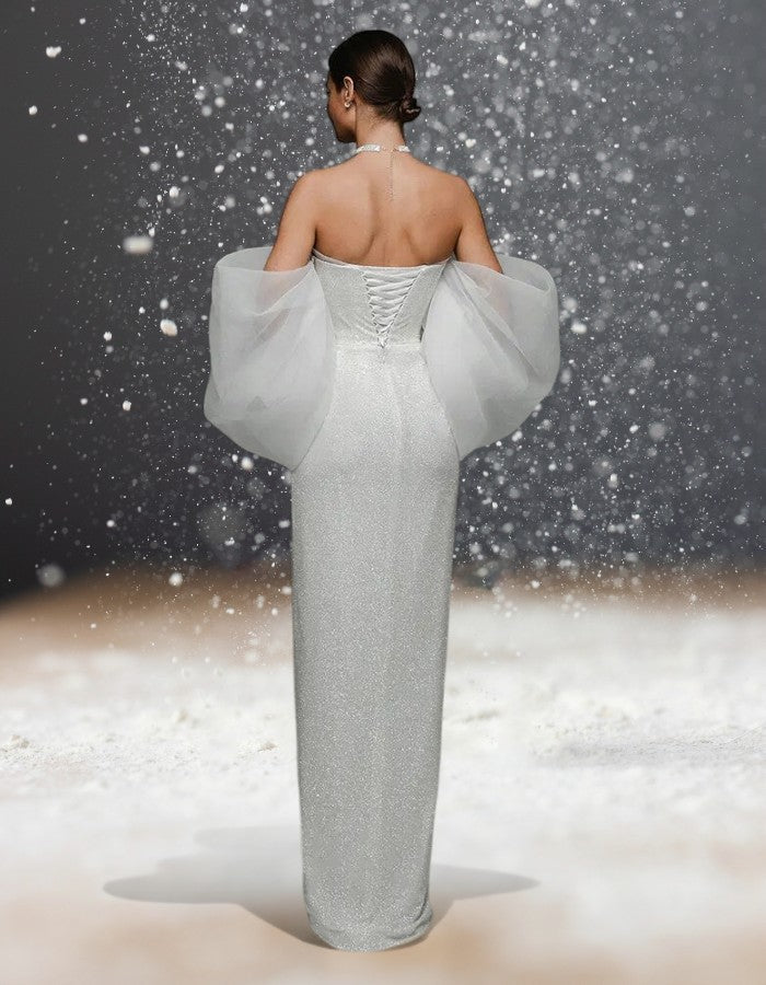 Robe Bustier Cocktail Mariage dos