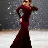 Robe Cocktail Hiver Mariage rouge