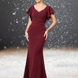 Robe Cocktail Mariage Automne face