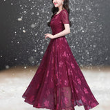 Robe Cocktail Mariage Bordeaux femme