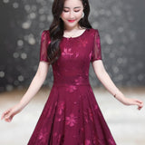 Robe Cocktail Mariage Bordeaux zoom