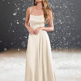 Robe Cocktail Mariage Champagne longue