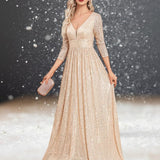 Robe Cocktail Mariage Doré Femme de face