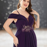 Robe Cocktail Mariage Violet zoom