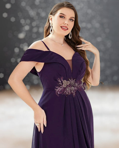 Robe Cocktail Mariage Violet zoom