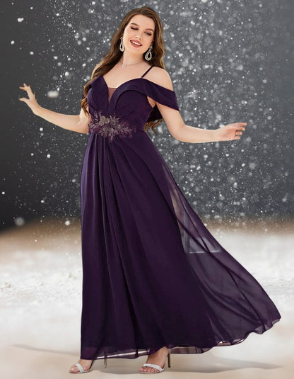Robe Cocktail Mariage Violet grande taille