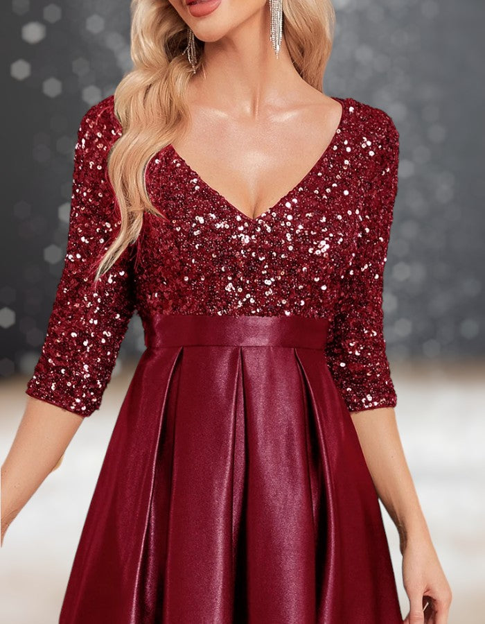 Robe Cocktail Satin Cérémonie Mariage zoom