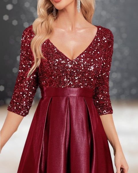 Robe Cocktail Satin Cérémonie Mariage zoom