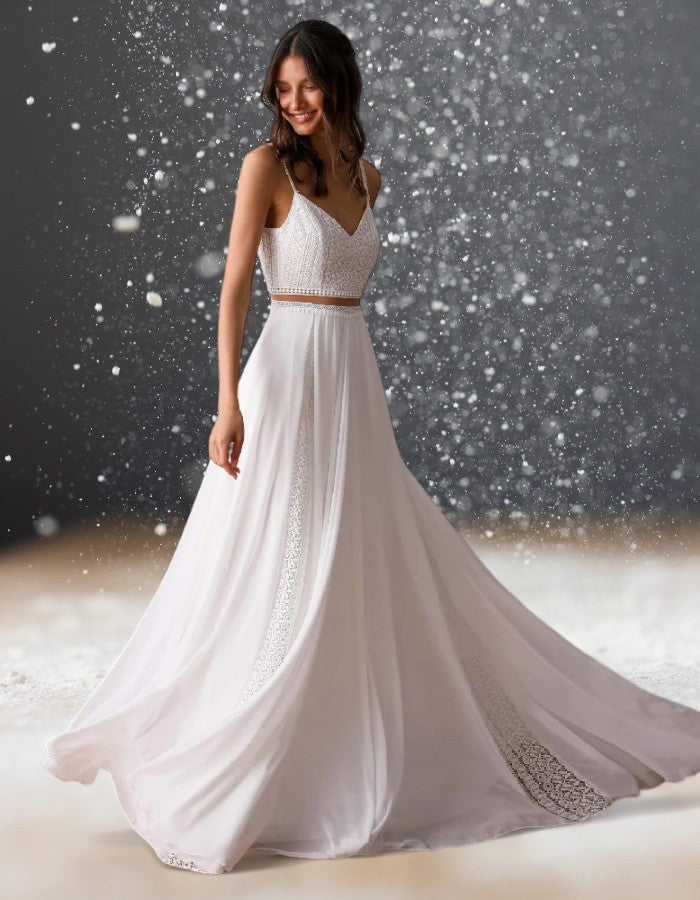 Robe de Cocktail Blanche pour Mariage
