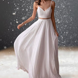 Robe de Cocktail Blanche pour Mariage bohème