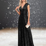 Robe de Cocktail Noire pour Mariage femme