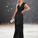 Robe de Cocktail Noire pour Mariage