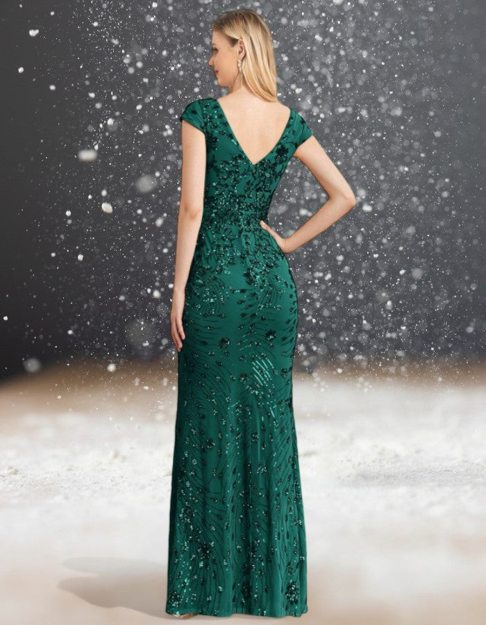 Robe de Cocktail pour Mariage Chic Longue de dos