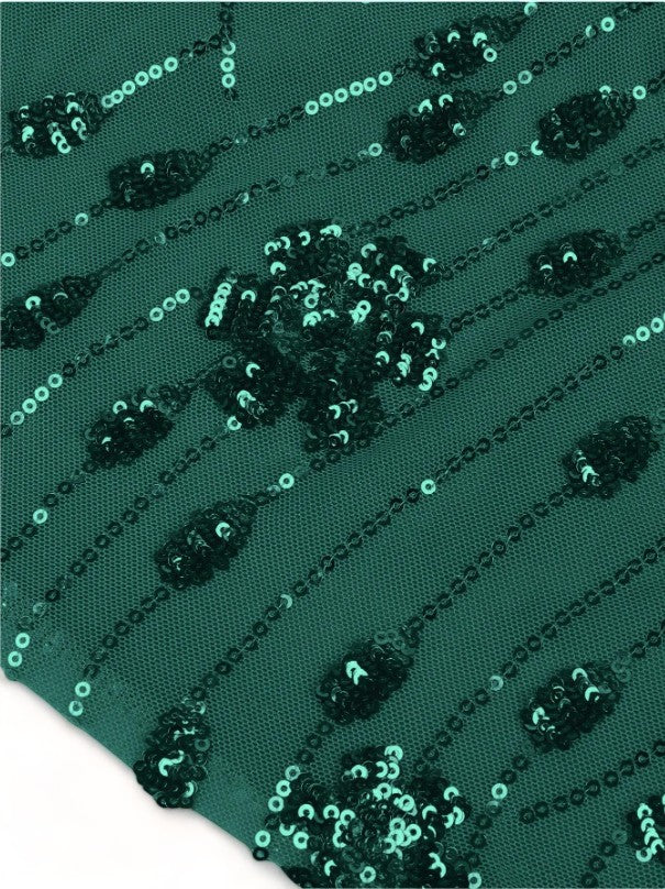 Robe de Cocktail pour Mariage Chic Longue paillettes fleurs