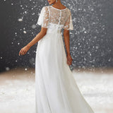 Robe Dentelle Cocktail Mariage dos