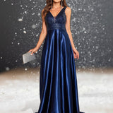 Robe Habillée Cocktail Mariage bleu marine