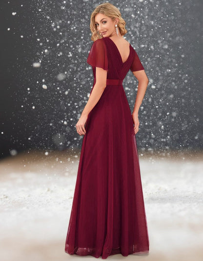 Robe Rouge Cocktail Mariage dos