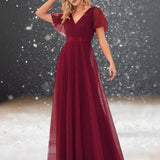 Robe Rouge Cocktail Mariage longue